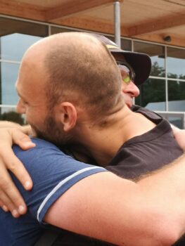 im Ziel herzlich empfangen